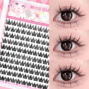 100 Clusters Large Capacity Glue-Free No-Stem Dog-Style False Eyelashes Lazy Natural Beginner Comic Segmented False Eyelashes Wholesale