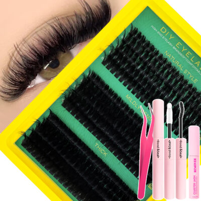 [TEMU Hot Sale] Wholesale 15-row 60D/80D/100D Cluster Eyelashes for Cross-border Europe and America