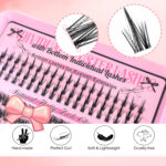Custom European and American eyelash book for foreign trade, large capacity lower lashes 40/60/80/100D, voluminous cross-border segmented lashes