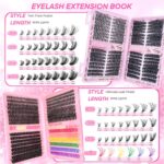 Amazon cross-border European and American false eyelash gift box, thick style, single cluster segmented eyelash set, eyelash book wholesale