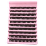 Cross-border European and American 80D false eyelashes, thick and curly, 10 rows of large capacity, single cluster DIY self-laminating segmented eyelashes