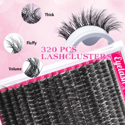 [TEMU Supply] European and American False Lashes Cross-border Hot-selling 80D Fluffy Single Cluster Thick Curly Amazon Lashes
