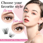 European and American cross-border B02 segment eyelashes false eyelashes large capacity DIY set + double head glue + tweezers hot selling curly
