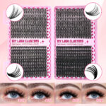 Cross-border best-selling eyelash book, large capacity segmented cluster lashes 30D/40D/60D/80D mixed pack false eyelashes
