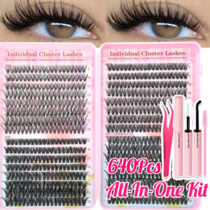 Cross-border Eyelash Extensions Single Cluster Segmented Thick Style Black Band Eyelashes Large Capacity False Lashes Book European and American Style