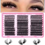 Custom cross-border European and American single-cluster thick false eyelashes self-lamination curling foreign trade eye makeup supplies DIY eyelashes