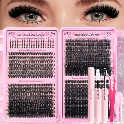 European and American false eyelashes cross-border hot selling 406080100D segmental eyelashes voluminous 780PCS reusable