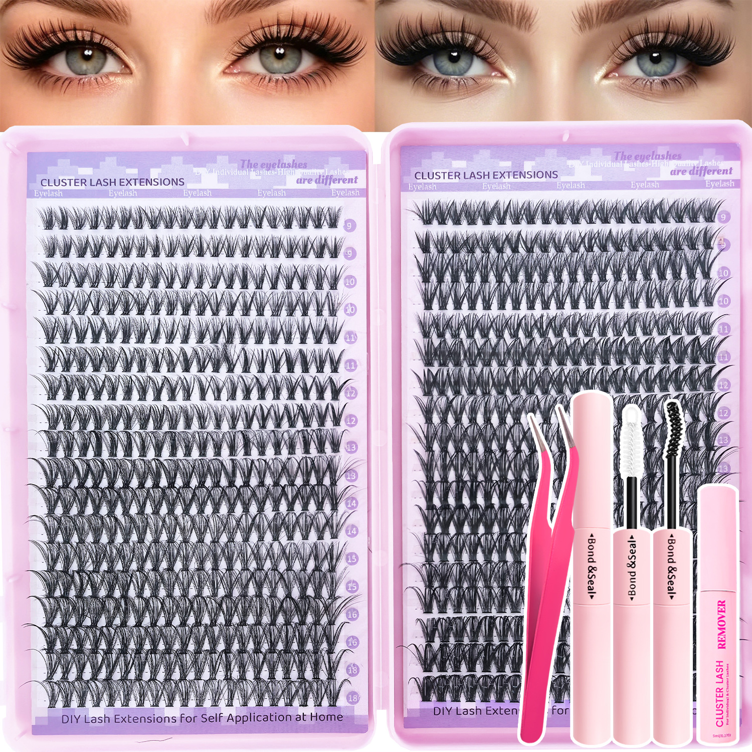 o1cn01dpe6dv1ltgmtsvp81 2212222444876 0 cib.jpg Amazon 304080100D false eyelashes European and American style cluster lashes single cluster 32 rows 640 clusters eyelash book set wholesale