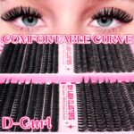 Amazon American-style thick false eyelash natural cluster set segmented dog-eye round eye women soft puppy-style lashes