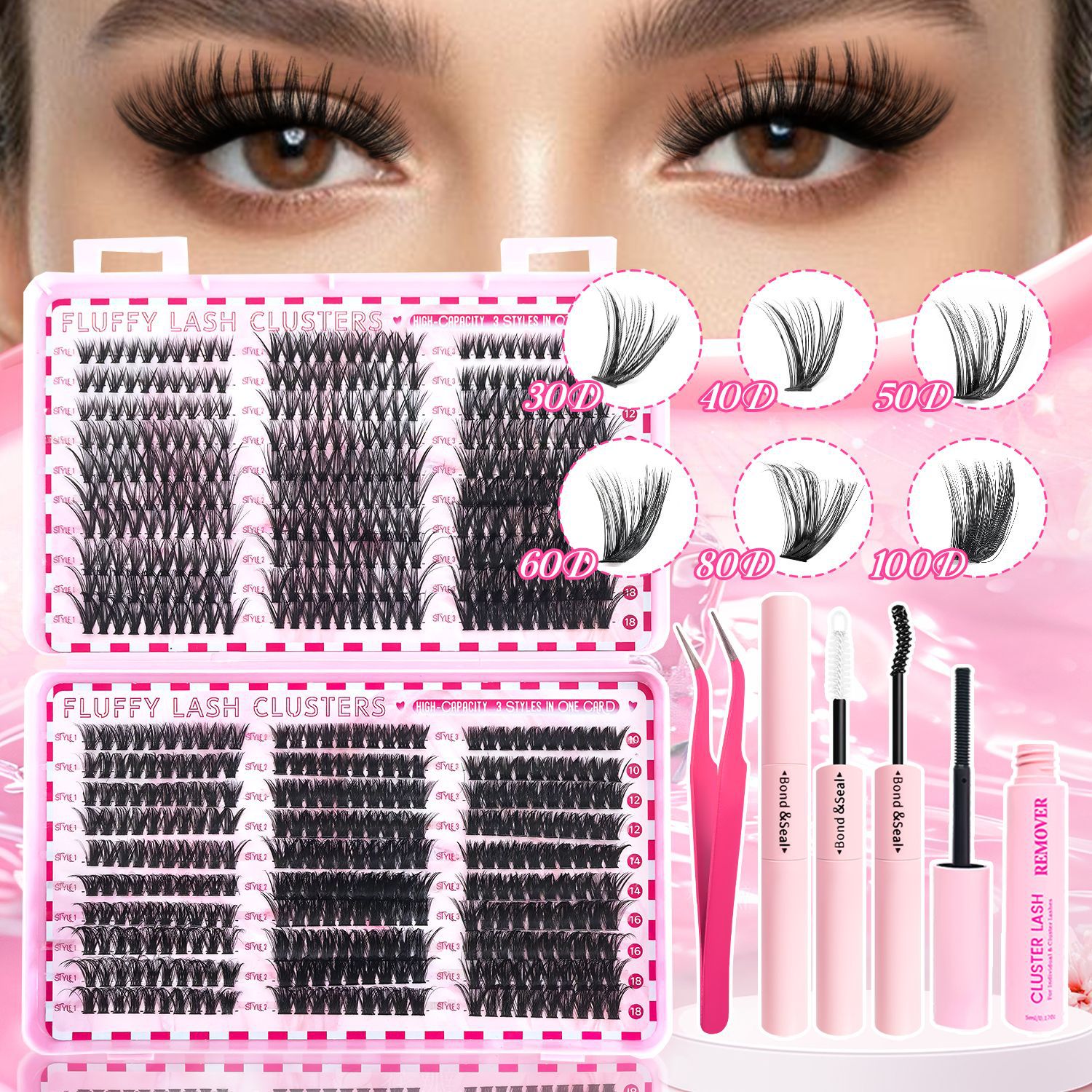 o1cn01ebyruv1ltgkoydhwt 2212222444876 0 cib.jpg European and American large-capacity false eyelash book set 600 clusters thick 304050D6080100D cross-border Asian eyelashes