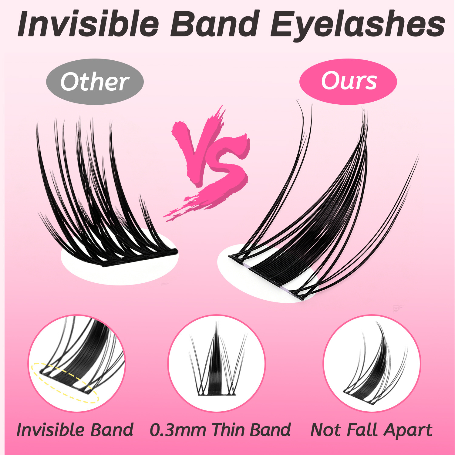 [Amazon Hot Sale] New Little Wild Rabbit Lashes 14-Row Comic Lashes 140 Clusters for Beginners