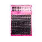 European and American cross-border false eyelashes lower lashes +80D fluffy style segment cluster DIY lashes