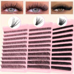 [TEMU Hot Sale] Cross-border Trade 304080D European and American False Eyelashes 10 Rows Thick Mixed Segment Eyelashes