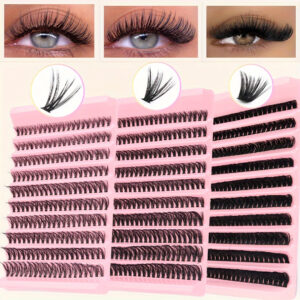 [TEMU Hot Sale] Cross-border Trade 304080D European and American False Eyelashes 10 Rows Thick Mixed Segment Eyelashes