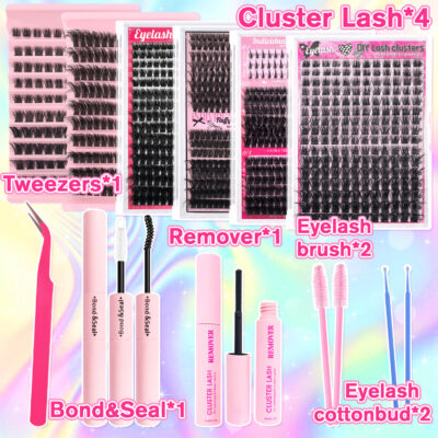 Amazon cross-border European and American style false eyelash gift box, thick single-cluster segmented eyelash set, eyelash book
