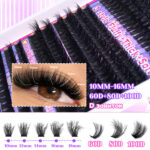 [Hot Sale in Russia] False Eyelashes Cross-border EU/US with Glue Ozon Hot Style 6080100D Eyelash Set