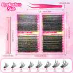 [Special Price] European and American False Eyelashes Cross-border 30P 40P 50P 60P 40 Rows TEMU Hot Selling Segmented Thick Eyelashes