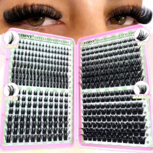 Cross-border eyelash book DIY single cluster thick natural false eyelashes hot melt D curl 640 clusters large capacity mixed eyelashes