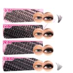 【Custom】European and American cross-border single-cluster segmented false eyelash set Fluufy wholesale eyelash book eyelashes