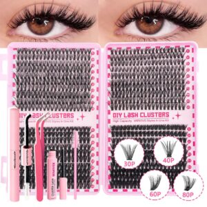 European and American style cross-border false eyelash book hot melt DIY segmented mixed large capacity natural thick export eyelash set