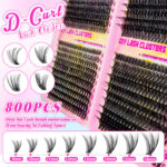 Custom Amazon 30P 40P 32 Row False Eyelash Glue Set 60P 80P Cluster Thick Segmented Cross-border Europe and America