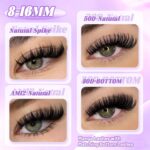 Cross-border European and American style thick false eyelashes 50D80D large capacity eyelash book set Asian mixed race eyelash wholesale