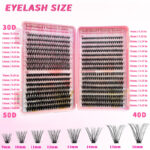 Export eyelash book 30D40D50D cross-border DIY Lashes 32 rows 640 Pcs soft eyelashes custom curl