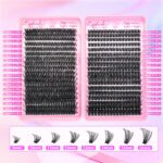 European and American cross-border eyelash book large capacity segmented DIY hot melt D curl 80D/100D export thick false eyelashes