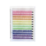 Cross-border European and American style colorful false eyelashes, segmented Asian mixed-race natural cluster eyelash set, factory wholesale
