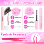 Hot Melt Cluster Eyelash Set for Cross-Border Trade, Large Capacity Eyelash Book, Dense Black Stem, Soft and Curly, European and American Style