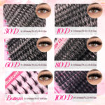 European and American cross-border hot-selling DIY segmented single cluster D-curve false eyelash set 660 clusters thick curly eyelashes