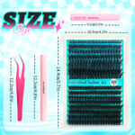 Cross-border hot-selling single-cluster hot-melt stem false eyelashes, foreign trade exclusive 320 clusters large capacity thick D curl false eyelash set