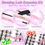 Cross-border Amazon hot-selling new DIY lashes false eyelash extension double-ended glue eyelash set wholesale