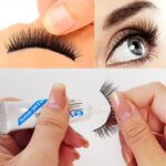 False eyelash glue and tweezers set, gentle and non-irritating, invisible and easy to remove, hypoallergenic eyelash glue 4g/1 piece
