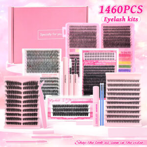 [New] Cross-border European and American style false eyelash gift box, thick style, single cluster segmented eyelash set, eyelash book