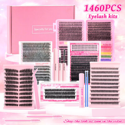 [New] Cross-border European and American style false eyelash gift box, thick style, single cluster segmented eyelash set, eyelash book