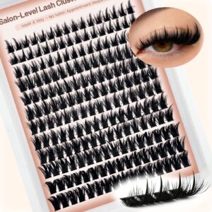 [Amazon Bestseller] AM12 Comic Lashes with Pointed Tips Fluffy Anime Lash Clusters Reusable False Eyelashes