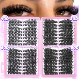 European and American cross-border trade single cluster 10-18mm segmented DIY false eyelashes D curl natural dense versatile eyelash wholesale