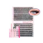 Cross-border European and American style false eyelash gift box, thick style, single cluster segmented eyelash set, eyelash book, factory wholesale