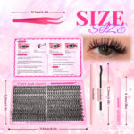 Cross-border European and American style false eyelash set 40D 20 rows 40pcs eyelashes Amazon Shein Temu hot-selling eyelashes