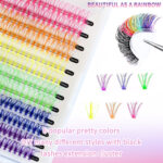 Cross-border European and American style colorful false eyelashes, segmented Asian mixed-race natural cluster eyelash set, factory wholesale