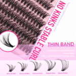 Cross-border trade false eyelashes 40D washboard large capacity 10 rows of cluster lashes DIY segmental欧美 eyelash wholesale
