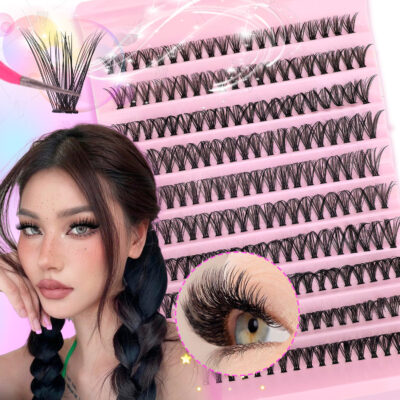 Custom 30D 40D 60D 80D False Eyelashes Washboard European and American Clusters Amazon Color Card Length Customization