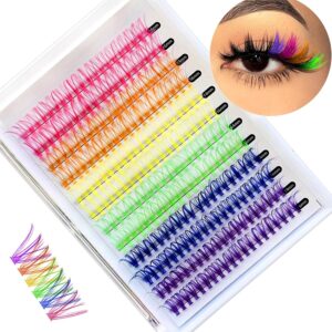 Cross-border Colored Lash Clusters Individual Lashes D Curl