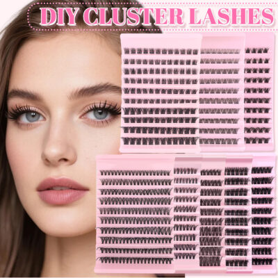 Cross-border trade false eyelashes 40D washboard large capacity 10 rows of cluster lashes DIY segmental欧美 eyelash wholesale
