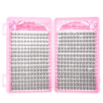 Natural Fishtail Extra Large Capacity Eyelash Book, Baby Curl, Natural Look, Segmented Single Cluster, Beginner False Eyelashes