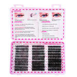 Segmented False Eyelash Kit Cluster 40D60D80D Fluffy Thick Curly Eyelash Extension Kit