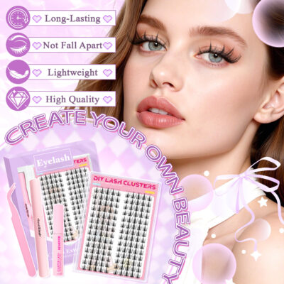 Cross-border Amazon hot-selling new DIY lashes false eyelash extension double-ended glue eyelash set wholesale