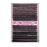 Cross-border trade DIY segmented European and American hot melt cluster lashes 60D+80D fluffy voluminous single box false eyelash set