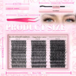 Cross-border hot-selling large-capacity Asian false eyelashes European and American style DIY segmented grafting D-curve thick single cluster eyelashes
